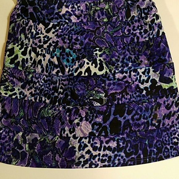 Amy Byer Skirt Purple Cheetah Print 14 Girls - Picture 1 of 7